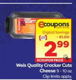 Weis Markets Weis Quality Cracker Cuts Cheese offer
