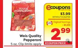 Weis Markets Weis Quality Pepperoni offer