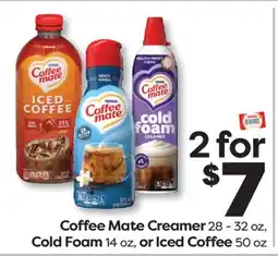 Weis Markets Coffee Mate Creamer 28 - 32 oz, Cold Foam 14 oz, or Iced Coffee 50 oz offer