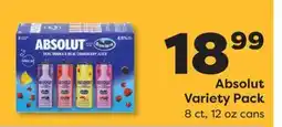 Weis Markets Absolut Variety Pack offer