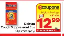 Weis Markets Delsym Cough Suppressant offer