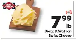 Weis Markets Dietz & Watson Swiss Cheese offer
