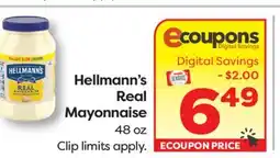 Weis Markets Hellmann's Real Mayonnaise offer