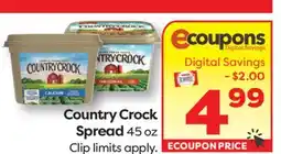 Weis Markets Country Crock Spread offer