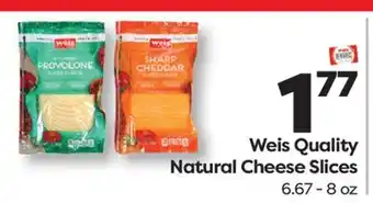 Weis Markets Weis Quality Natural Cheese Slices offer