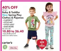 Boscov's Baby & Toddler New Spring Play Clothes & Pajamas offer