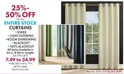 Boscov's ENTIRE STOCK CURTAINS offer