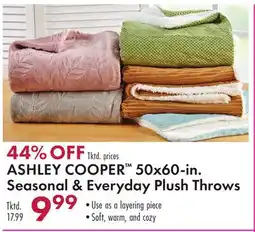 Boscov's ASHLEY COOPER 50x60-in. Seasonal & Everyday Plush Throws offer