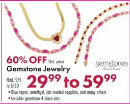 Boscov's Gemstone Jewelry offer