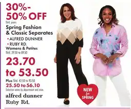 Boscov's Spring Fashion & Classic Separates offer