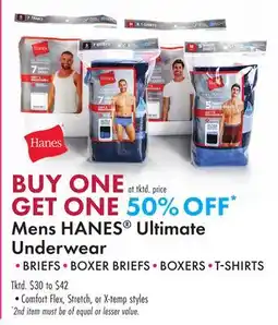 Boscov's Mens HANES Ultimate Underwear offer