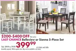 Boscov's Belleview or Sienna 5-Piece Set offer