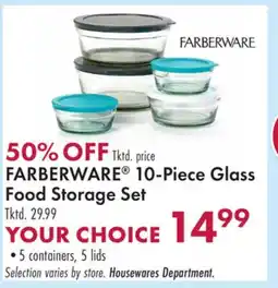 Boscov's FARBERWARE 10-Piece Glass Food Storage Set offer