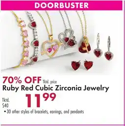 Boscov's Ruby Red Cubic Zirconia Jewelry offer