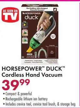 Boscov's HORSEPOWER DUCK Cordless Hand Vacuum offer