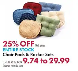 Boscov's Chair Pads & Rocker Sets offer