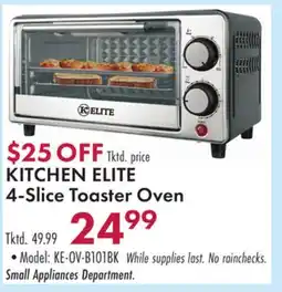 Boscov's KITCHEN ELITE 4-Slice Toaster Oven offer