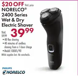 Boscov's NORELCO 2400 Series Wet & Dry Electric Shaver offer