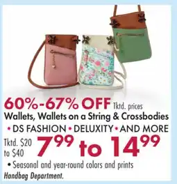 Boscov's Wallets, Wallets on a String & Crossbodies offer