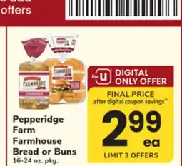 ACME Pepperidge Farm Farmhouse Bread or Buns offer