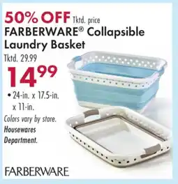 Boscov's FARBERWARE Collapsible Laundry Basket offer