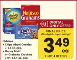 ACME Nabisco Chips Ahoy! Cookies 7-13 oz. pkg. Honey Maid or Grahams Crackers 7.04-14.4 oz. pkg offer