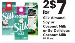 ACME Silk Almond, Soy or Coconut Milk or So Delicious Coconut Milk offer