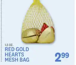 Kings Food Markets RED GOLD HEARTS MESH BAG offer