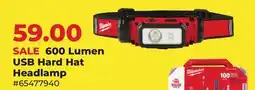 Runnings 600 Lumen USB Hard Hat Headlamp offer