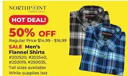 Runnings Men's Flannel Shirts offer