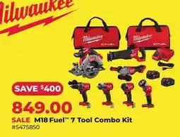 Runnings M18 Fuel 7 Tool Combo Kit offer