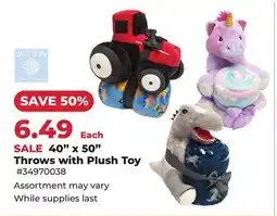 Runnings 40 x 50 Throws with Plush Toy offer