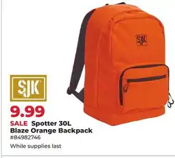 Runnings Spotter 30L Blaze Orange Backpack offer