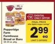 Safeway Pepperidge Farm Farmhouse Bread or Buns offer