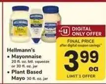 Safeway Hellmann's Mayonnaise offer