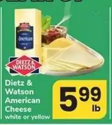 Safeway Dietz & Watson American Cheese offer