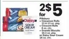 Safeway Pillsbury Cinnamon Rolls, Crescent Rolls, Grands! Biscuits or Daisy Sour Cream offer