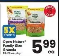 Safeway Open Nature Family Size Granola offer