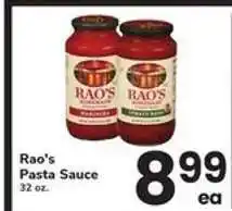 Safeway Rao's Pasta Sauce offer