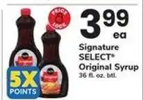 Safeway Signature Select Original Syrup offer