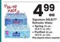 Safeway Signature SELECT refreshe Water offer