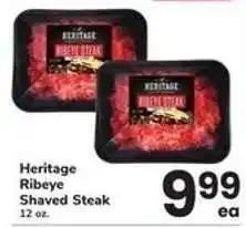 Safeway Heritage Ribeye Shaved Steak offer
