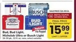 Safeway Bud, Bud Light, Michelob Ultra or Busch Light offer