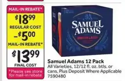 Stop&Shop Samuel Adams 12 Pack offer