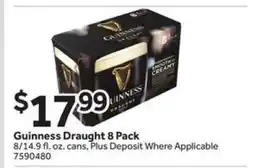 Stop&Shop Guinness Draught 8 Pack offer