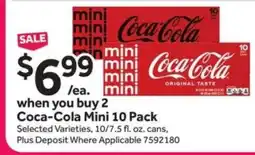 Stop&Shop Coca-Cola Mini 10 Pack offer