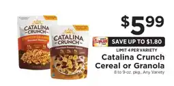 ShopRite Catalina Crunch Cereal or Granola offer