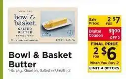 ShopRite Bowl & Basket Butter offer