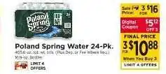 ShopRite Poland Spring Water 24 pk offer