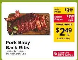 ShopRite Pork Baby Back Ribs offer